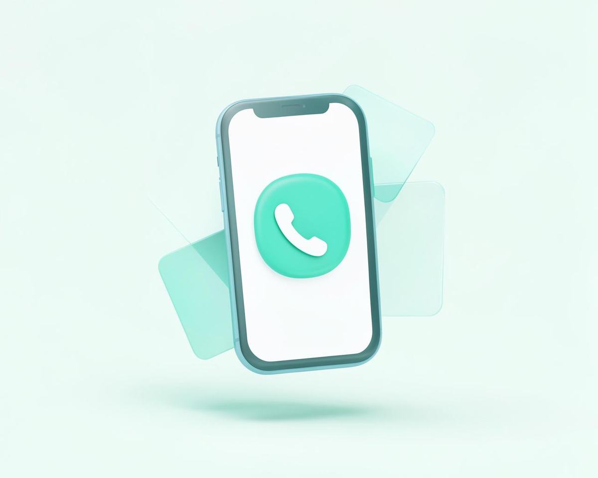 Illustration of a phone with a call icon for the introductory call